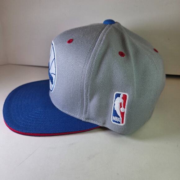 Philadelphia 76ers Mitchell & Ness Snapback Hat Gray Blue Red NBA - Picture 2 of 10